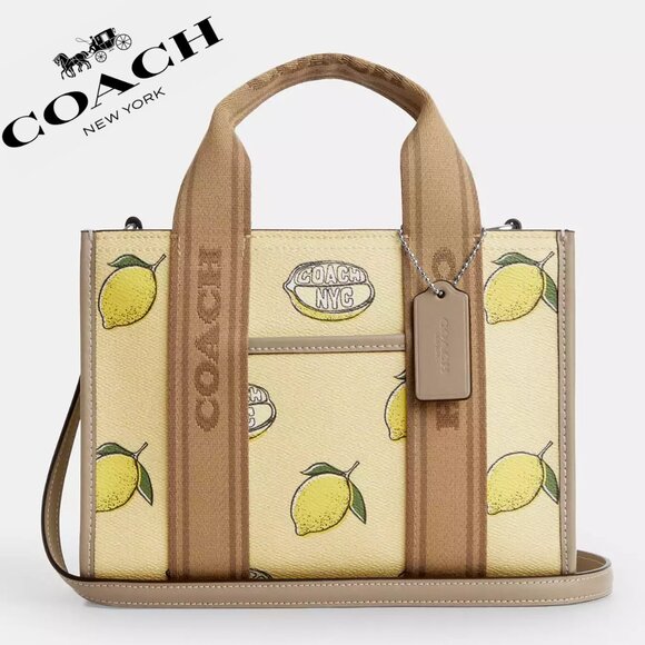 🍋Coach Smith Tote Bag 24 With Lemon Print - Picture 1 of 9